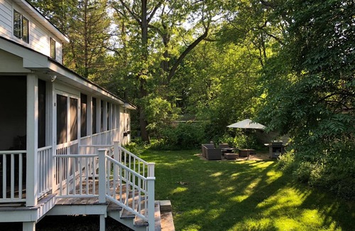 Michiana Casa | Remodeled Spacious Farmhouse-1 Block to Beach w/Gourmet Kitchen & Enclosed Porch