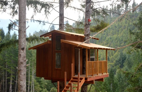 Gasquet Cabina | Casa en el árbol remota fuera de la parrilla rústica