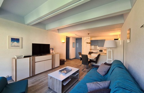 Flaine Apartamento | Apartamento renovado cerca de pistas y comercios con balcón