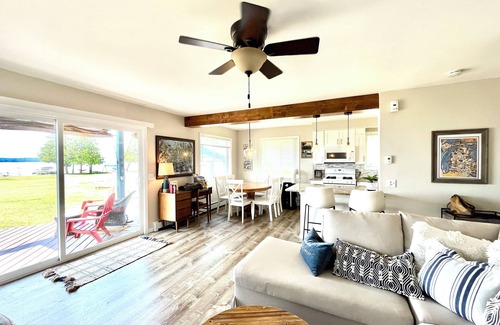 Indian River Cabaña | Renovated Beachfront Cottage on Sunset Beach, Burt Lake, Indian River, Michigan