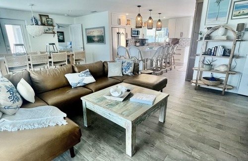 New Smyrna Beach Casa | Renovated, direct oceanfront 5BR/6BA private pool home sleeps 16.
