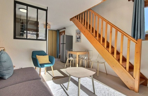 Plagne 1800 Apartamento | Dúplex renovado para 6 personas con balcón en Plagne 1800