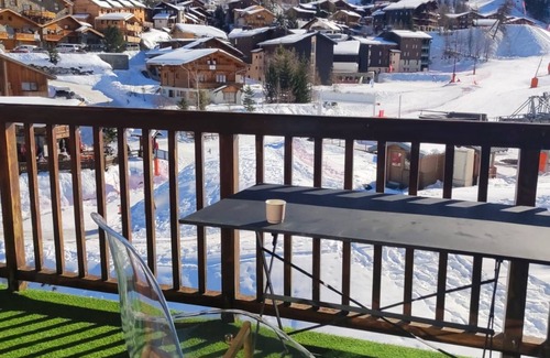 Plagne 1800 Apartamento | Dúplex renovado para 6 personas con balcón en Plagne 1800