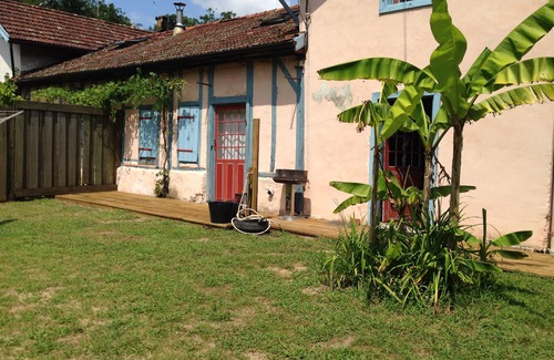 Magescq Villa | casa Landes reformado para convertirlo en un parque boisé.Roulotte dormitorio opcional.