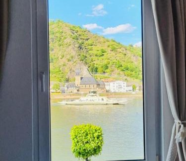 Sankt Goar Apartamento | Rheinromantik mit Blick auf die Burg Katz, bis 4P
