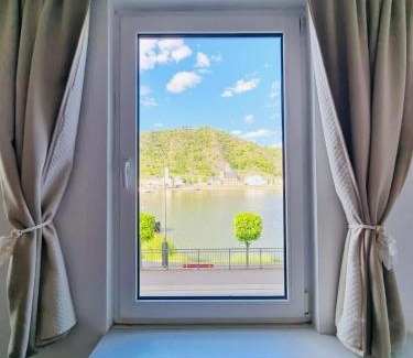 Sankt Goar Apartamento | Rheinromantik mit Blick auf die Burg Katz, bis 4P