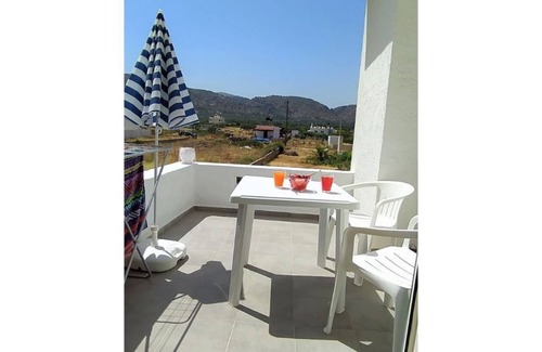 Milatos Beach Apartamento | Right on the beach, panoramic sea view, mountain view, family friendly