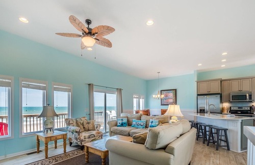 Topsail Beach Casa | NEGOCIO DE RIESGO: 4 BR / 4 BA frente al mar en la playa de Topsail, para 8 personas