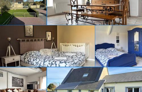 Sainte-Honorine-des-Pertes Casa | Rivage Maison spacieuse 10 p 5 chambres 2 sdb 2 WC tout confort avec jardin, belle terrasse aménagée, parking privatif, à 3km d'Omaha Beach et Port en Bessin