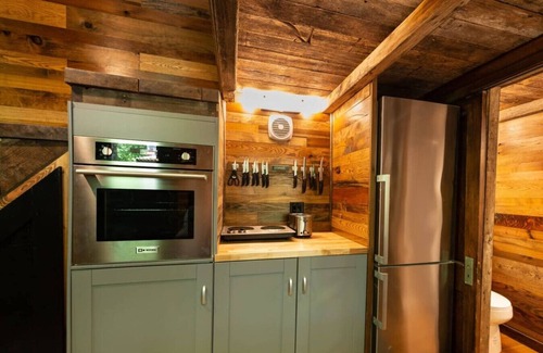 Willard Casa | River Retreat Tiny Homes:Wood Sauna/Rec Room/River