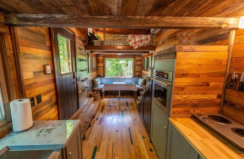 Willard Casa | River Retreat Tiny Homes:Wood Sauna/Rec Room/River