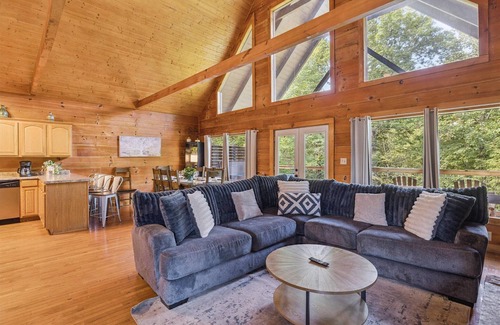Sevierville Apartamento | River View Dog Friendly Game Room w Hot Tub