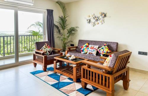Alto de Porvorim Apartamento | Riverfront 2BHK Apt Riverview Good Reviews