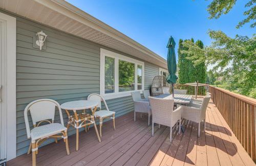 Cheboygan Casa | Riverfront Cheboygan Home with Deck and Boat Dock!