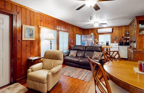 Bonita Springs Cabaña | Riverfront dog-friendly cottages with kayaks, dock, patio, grill, & water views