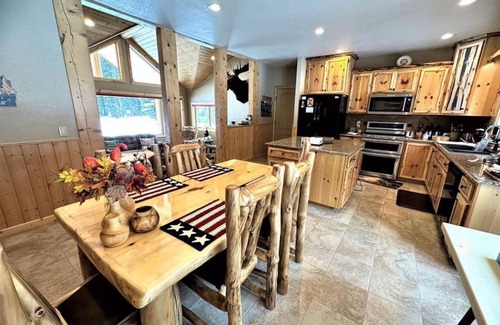 South Fork Casa | Riverfront home with amazing views, fireplace & washer/dryer