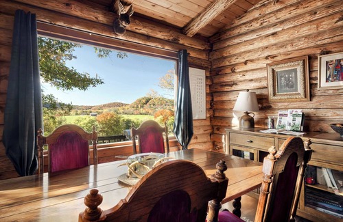 Paw Paw Cabina | Riverfront Log Cabin w Fireplace, Grill & Fire Pit
