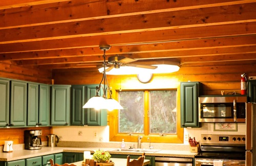 Fishers Hill Cabina | Riverfront logcabin; EVcharging, hot tub, firepit, Petfriendly Canoes, Sleeps 12