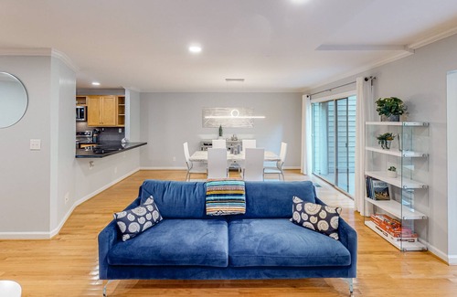 East Ellijay Casa | Riverfront townhome with two decks, fireplace, gazebo & woodland views