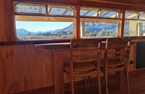 Murchison Casa | Riverside Bedford Bus with stunning valley views.