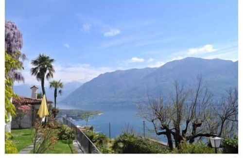 Ronco sopra Ascona Casa | Estudio romántico con vistas al lago Maggiore y los Alpes