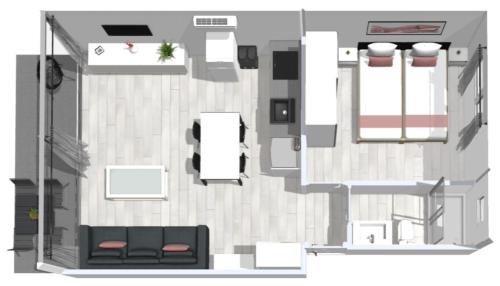 Centro de Roses Apartamento | Roses Apartments 2 - vista mar lateral 1habitacion