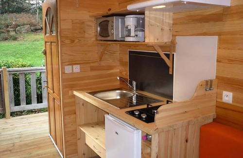 Perros-Guirec Cabina | Roulotte 11 m2 - 1 Schlafzimmer + Terrasse 7 m2 (Haustiere nicht erlaubt) 2 Personen