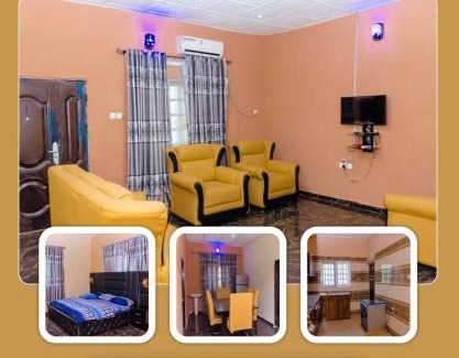 Benin City Apartamento | Royal Guests Holiday Lets - A Modern 2-Bedroom Apartment with balcony, 24H CCTV, perfect for families, business or leisure