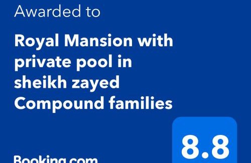6th of October City Villa | Royal Mansion with private pool in sheikh zayed Compound families