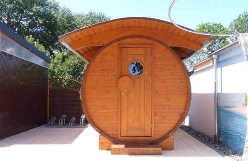 Schaprode Casa | Rügen Casa de Madera - 5 estrellas de lujo Villa con Boddenblick u. Barril-sauna