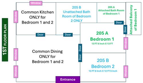 Jayadev Vihar Casa | Rumi HomeStays 205A 1ST Floor