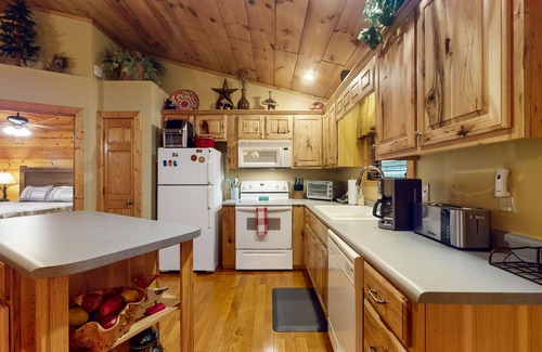 Hiawassee Cabina | Rustic charmer w/ mountain views, fireplace, grill, yard-Dogs Welcome