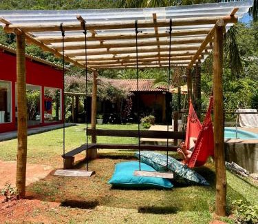 Alfredo Chaves Casa | Sítio Recanto dos Lagos piscina sauna e churrasqueira