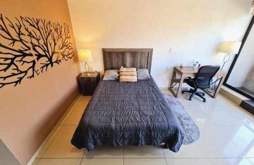 Ciudad López Mateos Apartamento | S02 SUITE para 1 A 2 PAX Premium Suite Frente al TEC CEM con Cocineta WiFi Balcón Parking Terraza