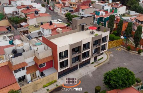 Ciudad López Mateos Apartamento | S02 SUITE para 1 A 2 PAX Premium Suite Frente al TEC CEM con Cocineta WiFi Balcón Parking Terraza