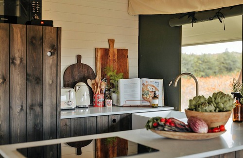 Little Walsingham Chalet De Esquí | Tienda Safari en Stiffkey Valley con fogata