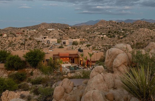 Yucca Valley Casa | Saguaro Ridge by Fieldtrip | Palm Tree Oasis | Pool & Yoga Deck