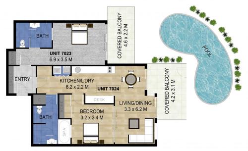 Kingscliff Apartamento | Salt&Pepper Sanctuary - Plunge Pool Resort Apartment by uHoliday - 2BR, 1BR and Studio Hotel Room configurations available