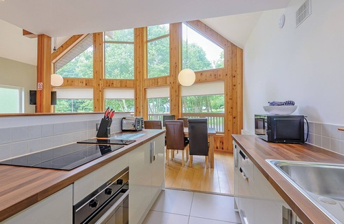 Llangollen Chalet De Esquí | Saltspring Lodge Log Burner