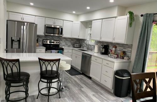 Elizabethtown Casa | School Village Walk-in shower and jetted tub