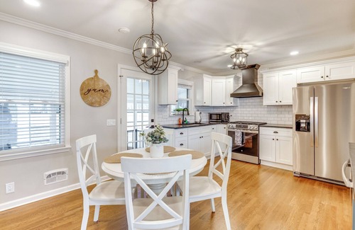 Westerville Casa | Screened Patio & Fire Pit: Modern Westerville Home