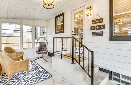 Westerville Casa | Screened Patio & Fire Pit: Modern Westerville Home