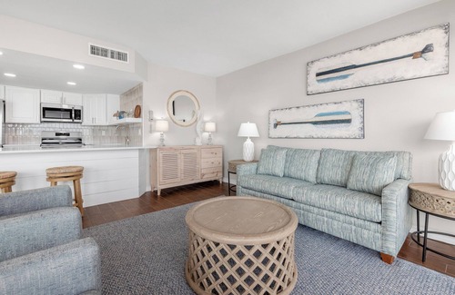 Port Aransas Condominio | Sea Gull # 609L: frente a la playa de 1 habitación y 1 baño con vistas espectaculares y administración las 24 horas
