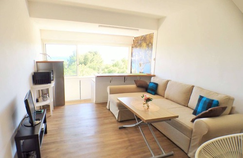 Les Sablettes Apartamento | Vista al mar, aire acondicionado, Wifi, playa en frente