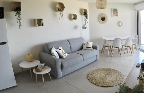 Sainte-Marie-Plage Apartamento | Sea view with large terrace, swimming pool, at the foot of the Pyrenees