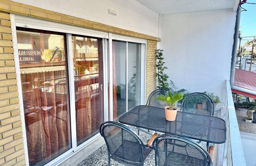 Olymbiaki Akti Apartamento | Seaside Family Home with Wraparound Balcony & 2 Baths - Blue Zone Homes