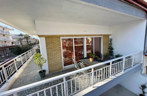 Olymbiaki Akti Apartamento | Seaside Family Home with Wraparound Balcony & 2 Baths - Blue Zone Homes