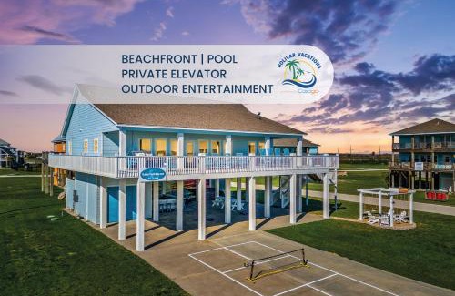 Port Bolivar Casa | Seaside Sunrise Luxury Beachfront, Hot Tub, Firepit, Elevator