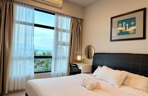 Downtown Kota Kinabalu Apartamento | Seaview City Center,5PAX room 2min walk to island hopping