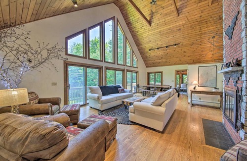 South Casco Casa | Sebago Lake Gem on Private Cove with Boat Dock!